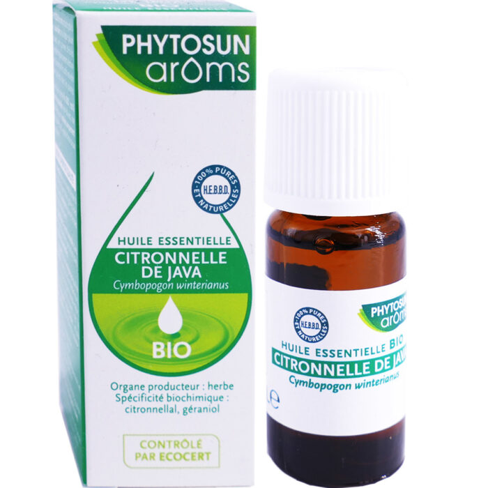 PHYTOSUN AROMS HUILE ESSENTIELLE CITRONNELLE DE JAVA BIO 10ML