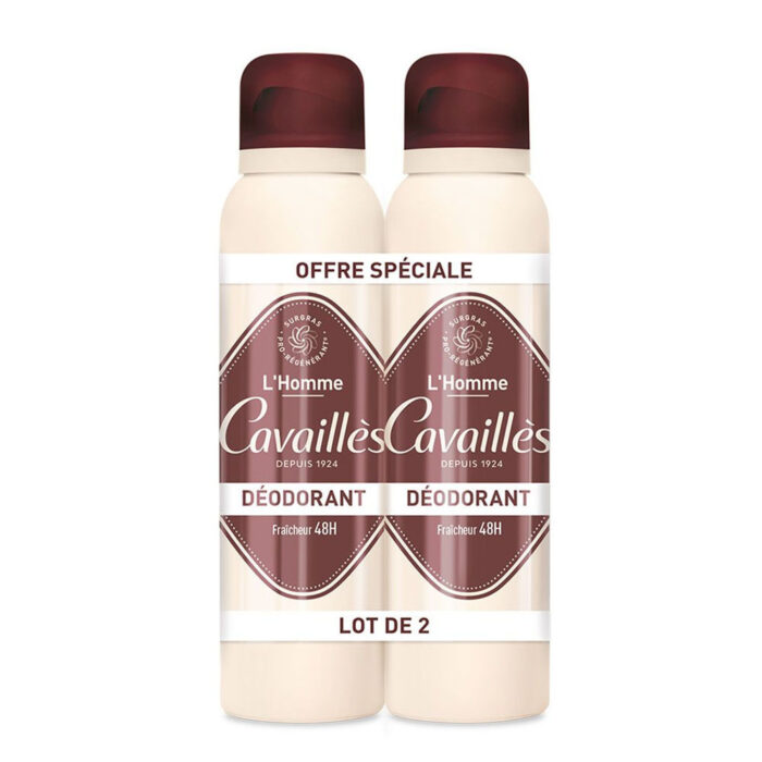 ROGE CAVAILLES L'HOMME DEODORANT FRAICHEUR 48H SPRAY LOT DE 2X150ML