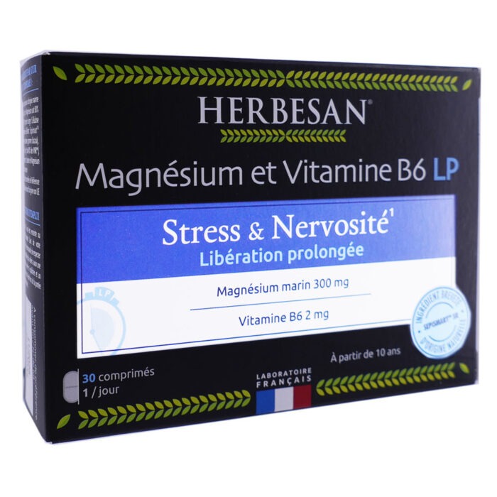 HERBESAN MAGNESIUM & VITAMINE B6 LP STRESS ET NERVOSITE 30 COMPRIMES