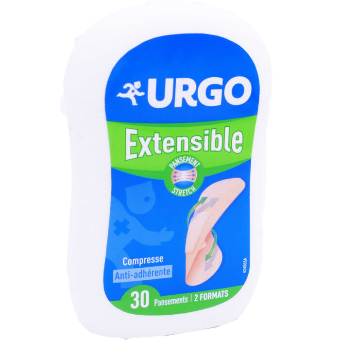 URGO EXTENSIBLE 30 PANSEMENTS 2 FORMATS COMPRESSE