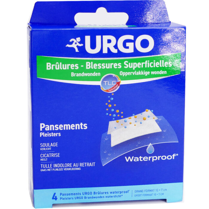 URGO 4 PANSEMENTS BRULURES WATERPROOF