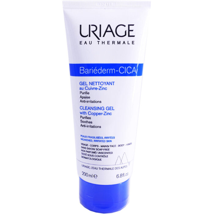 URIAGE BARIEDERM CICA CREME GEL NETTOYANT CU & ZN 200ML