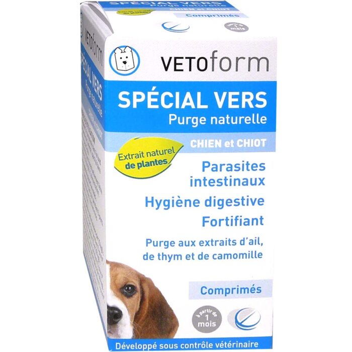VETOFORM SPECIAL VERS PURGE NATURELLE CHIEN-CHIOT 50 COMPRIMES