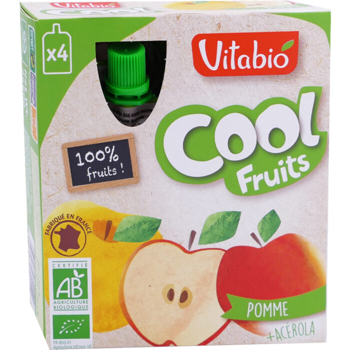 VITABIO COOL FRUITS POMME ACEROLA 4 X 90 G