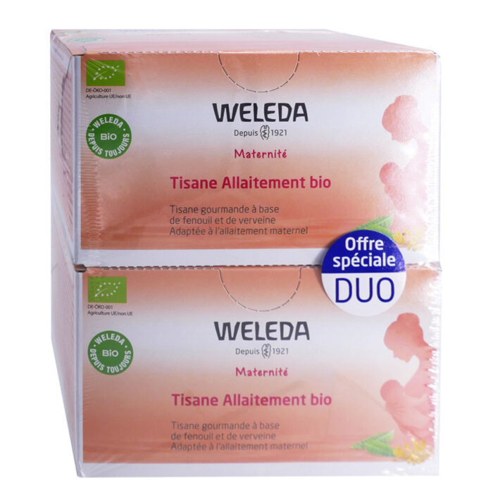 WELEDA MATERNITE TISANE ALLAITEMENT BIO FENOUIL VERVEINE LOT DE 2X20 SACHETS