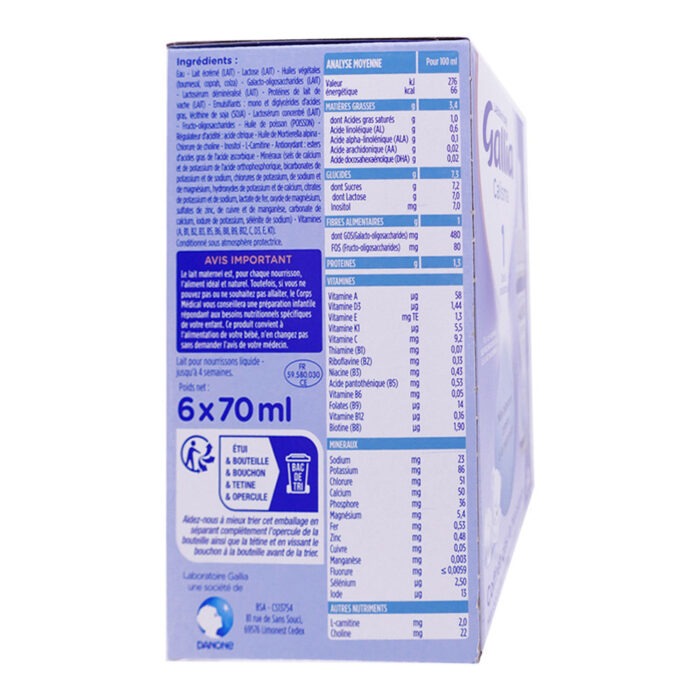 GALLIA CALISMA LAIT 1ER AGE 6X70ML – Image 2