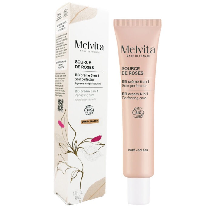 MELVITA BIO SOURCE DE ROSE BB CRÈME 6 EN 1 DORÉ 40ML