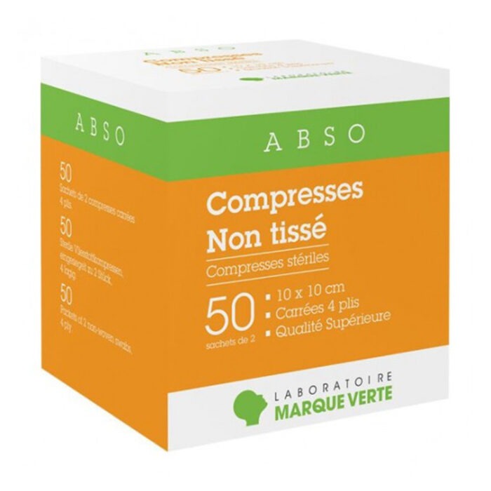 MARQUE VERTE COMPRESSES NON TISSE 50 SACHETS