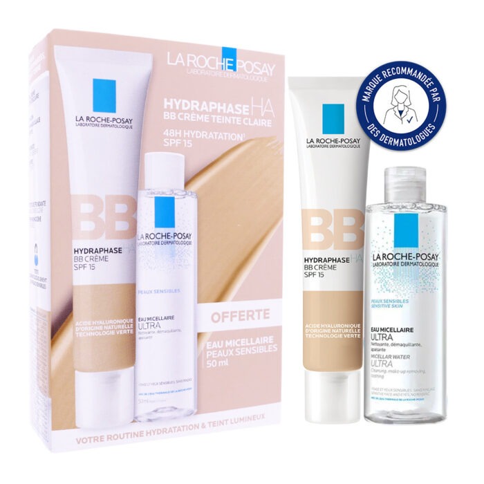 LA ROCHE-POSAY HYDRAPHASE HA BB CRÈME CLAIRE SPF15 + EAU MICELLAIRE OFFERTE
