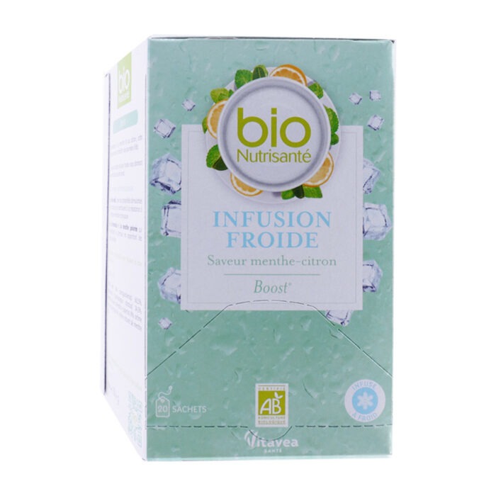 VITAVEA BIO NUTRISANTE INFUSION FROIDE BOOST MENTHE CITRON 20 SACHETS
