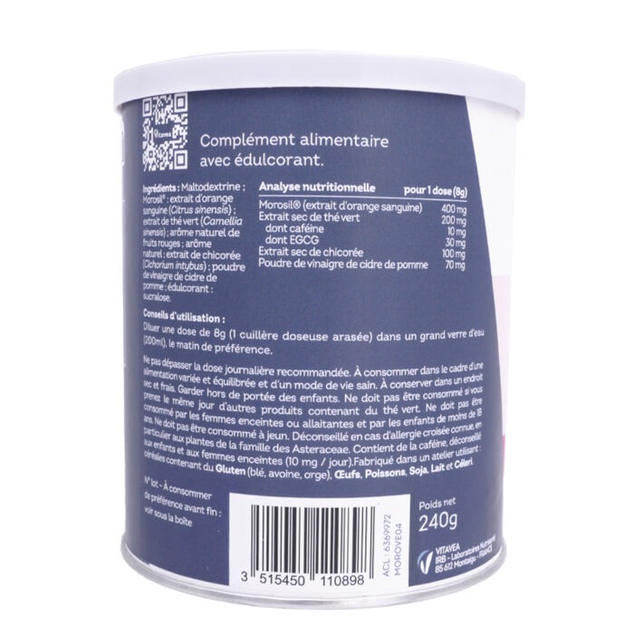 VITAVEA MINCEUR 4 EN 1 MOROIL 400 SAVEUR FRUITS ROUGES 240G – Image 2