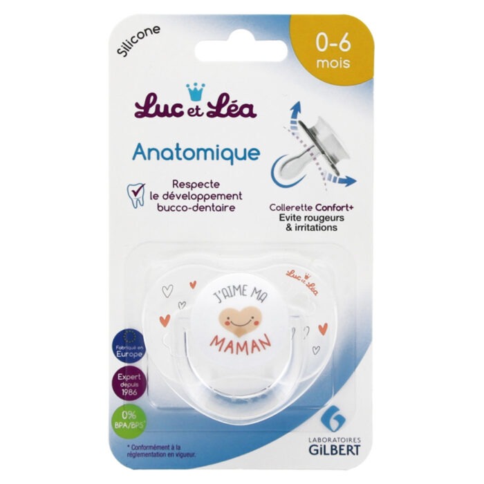 LUC ET LEA SUCETTE ANATOMIQUE AVEC ANNEAU 0-6M MAMAN