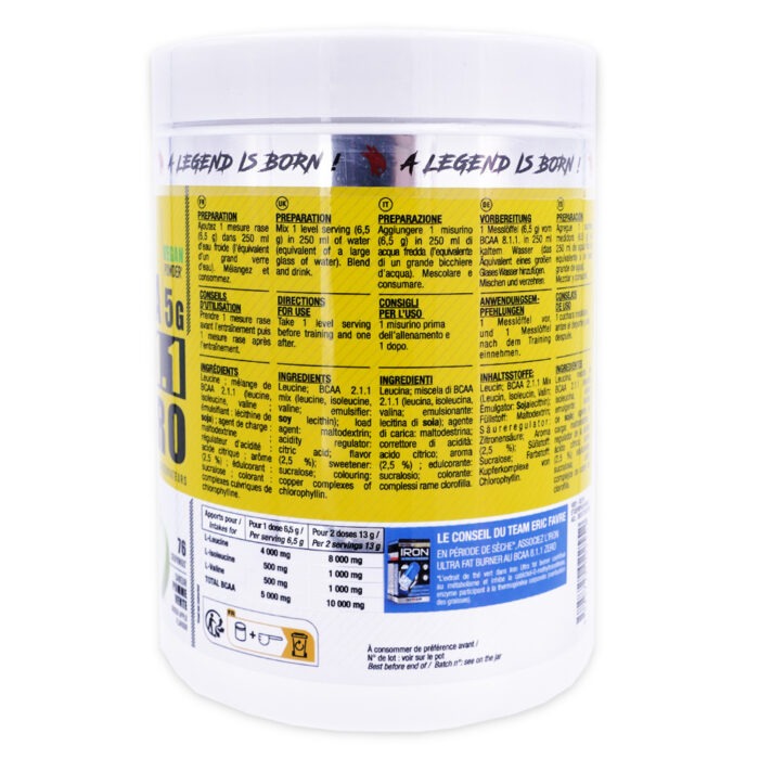 ERIC FAVRE BCAA 8.1.1 ZERO POMME VERTE 500G – Image 2