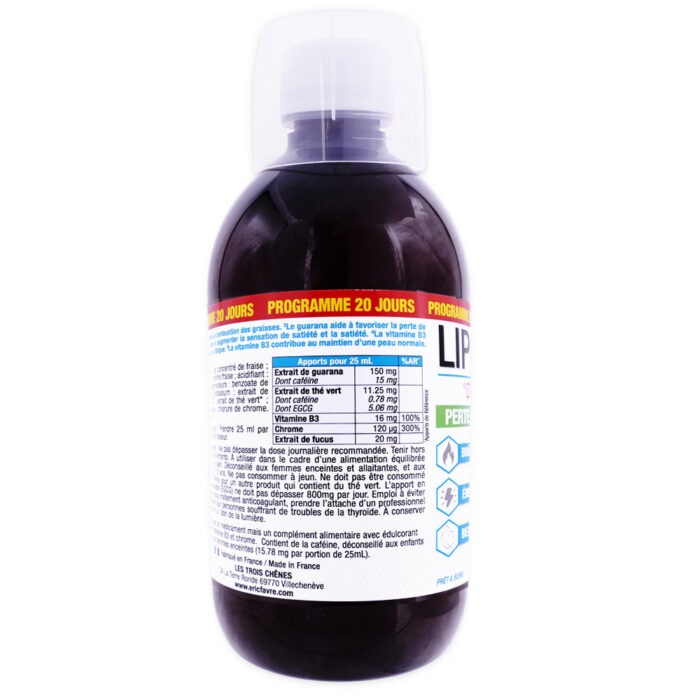 ERIC FAVRE LIPOXYCUT PERTE DE POIDS SAVEUR FRAISE 500ML – Image 2