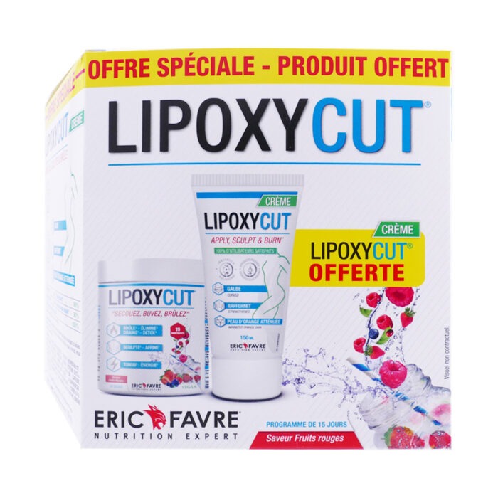 LIPOXYCUT FRUITS ROUGE 120G + CREME 150ML