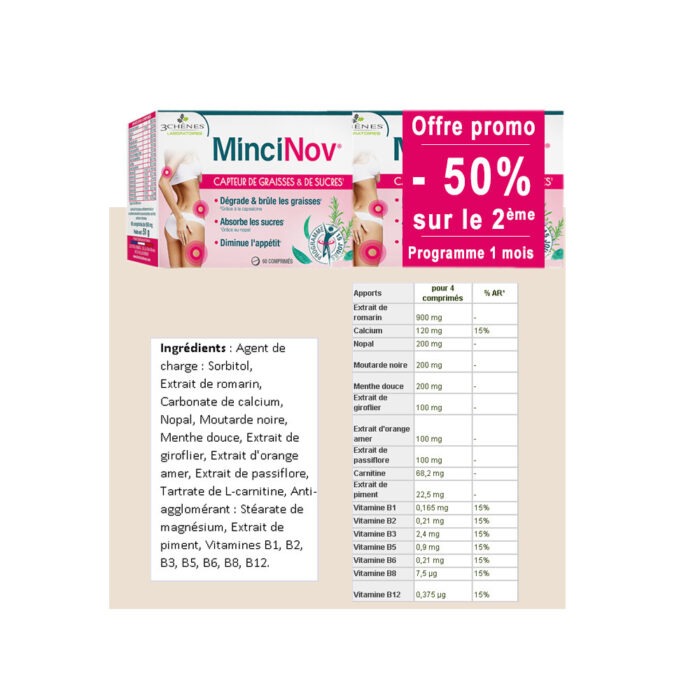 LES 3 CHENES MINCINOV LOT DE 2X60 COMPRIMES – Image 2