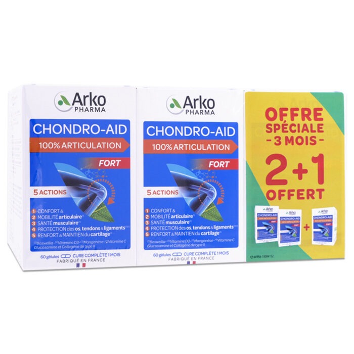 ARKOPHARMA CHONDRO AID FORT LOT DE 3X60 GÉLULES