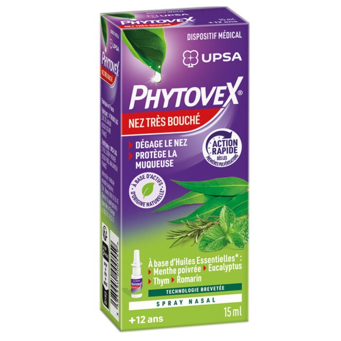 UPSA PHYTOVEX NEZ TRÈS BOUCHÉ SPRAY NASAL 15ML
