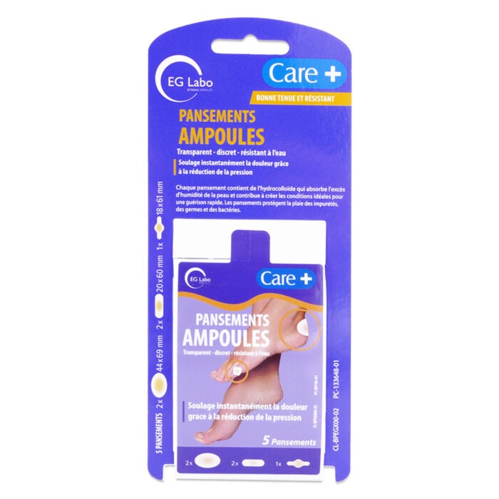 EG CARE+ PANSEMENTS AMPOULES 5 PANSEMENTS