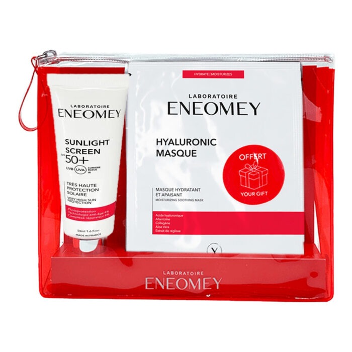 ENEOMEY SUNLIGHT SCREEN SPF50+ 50ML + MASQUE HYALURONIC + TROUSSE