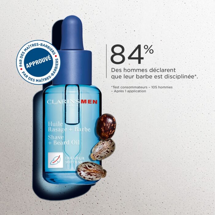 CLARINS MEN HUILE RASAGE + BARBE 30ML – Image 4