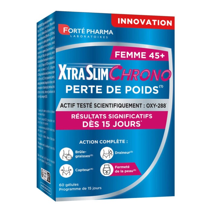 FORTE PHARMA XTRASLIM CHRONO PERTE DE POIDS FEMME 45+ 60 GELULES