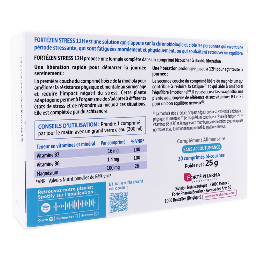 FORTE PHARMA FORTÉZEN STRESS 12H 20 COMPRIMÉS – Image 2