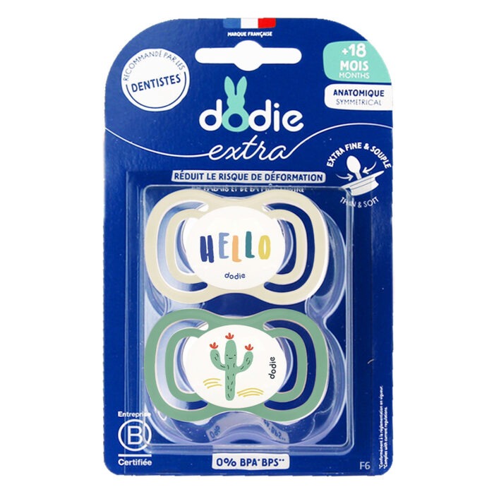 DODIE EXTRA 2 SUCETTES ANATOMIQUES 18 MOIS+ – Image 2