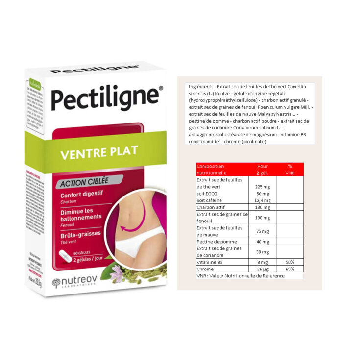 NUTREOV PECTILIGNE VENTRE PLAT 60 GELULES – Image 2