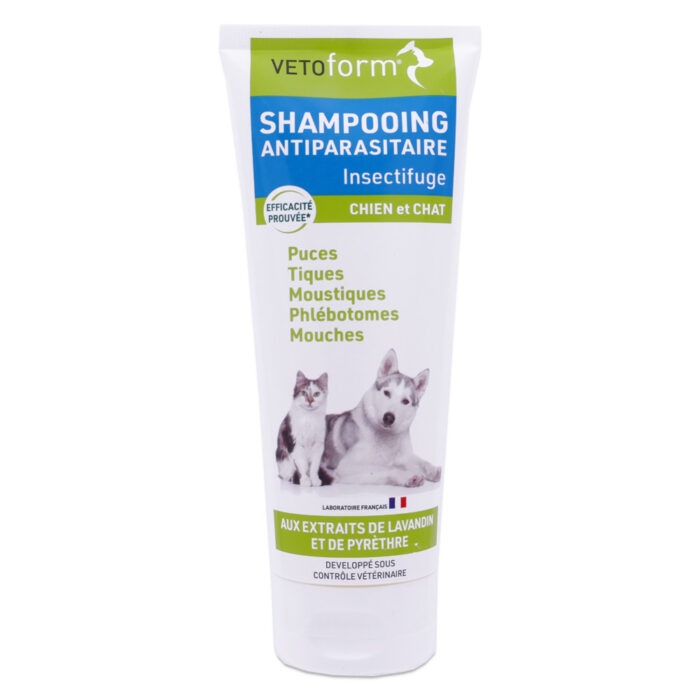 VETOFORM SHAMPOOING ANTIPARASITAIRE CHIEN ET CHAT 200ML