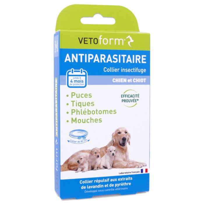 VETOFORM ANTIPARASITAIRE COLLIER INSECTIFUGE CHIEN ET CHIOT