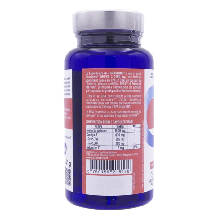 GRANIONS OMEGA 3 1000MG 60 CAPSULES – Image 2