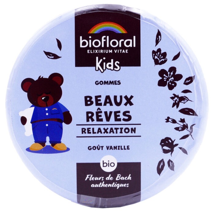 BIOFLORAL KIDS RELAXATION BEAUX RÊVES GOMMES GOÛT VANILLE 45G