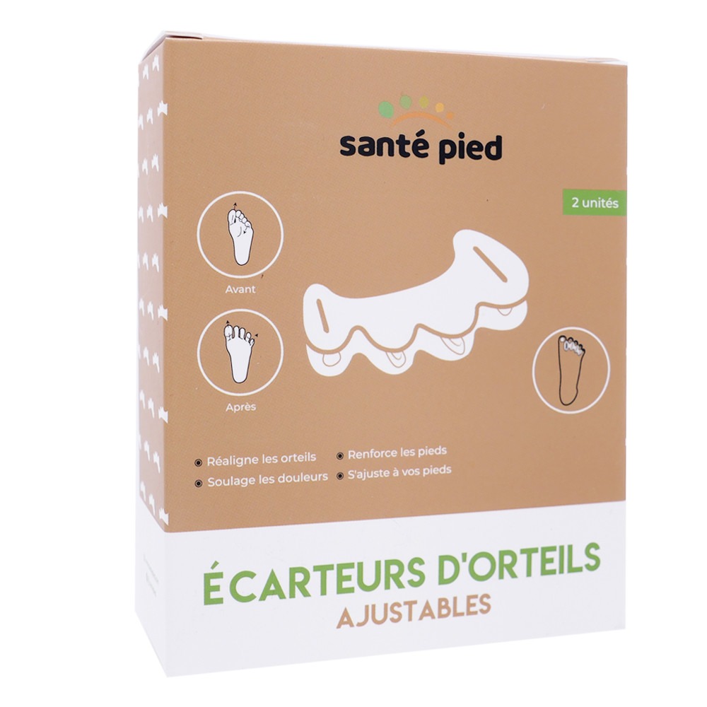 SANTE PIED ECARTEURS D'ORTEILS AJUSTABLES BLANC 2 UNITÉS – Image 3