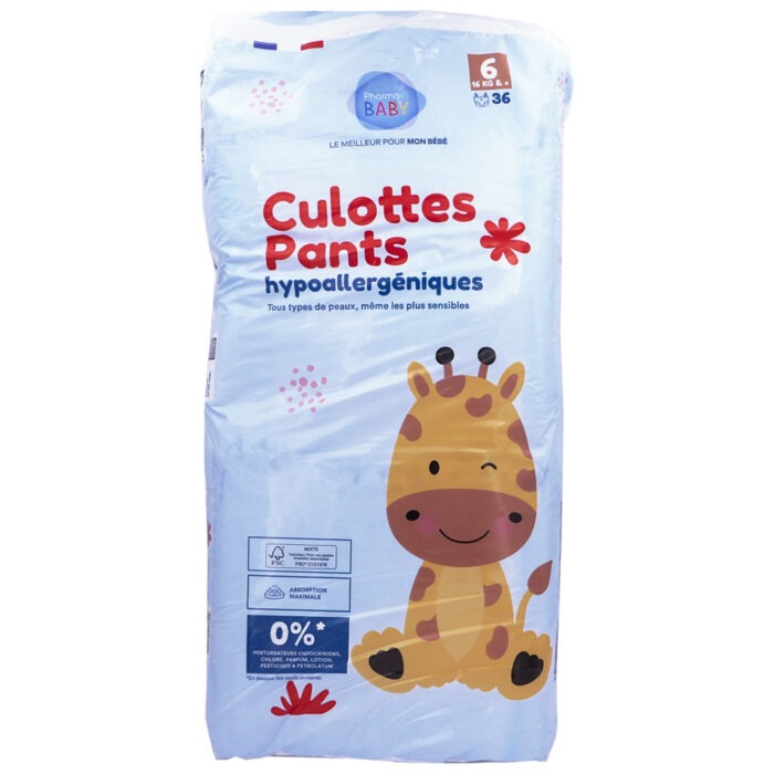 CULOTTES PANTS HYPOALLERGENIQUES TAILLE 6 36 CULOTTES PHARMABABY