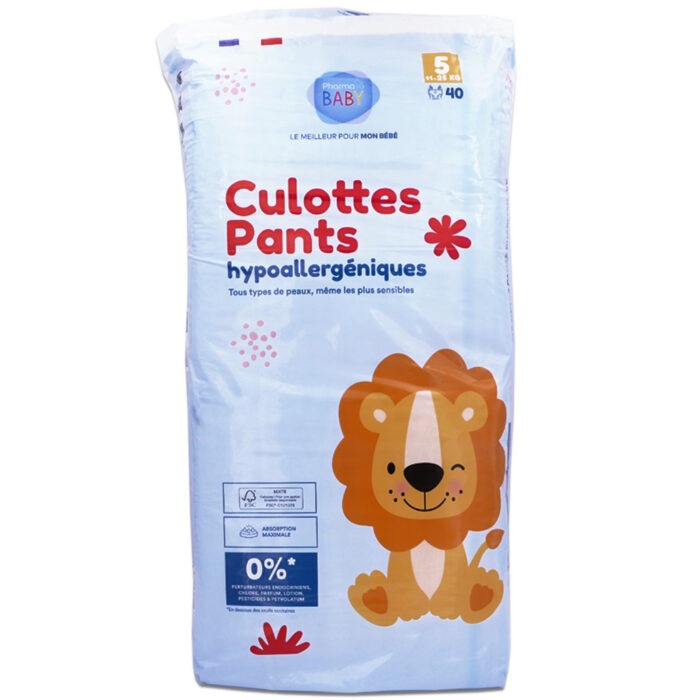 CULOTTES PANTS HYPOALLERGENIQUES TAILLE 5 40 CULOTTES PHARMABABY