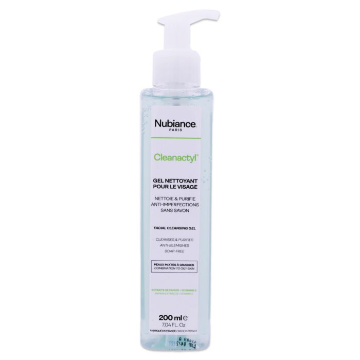 NUBIANCE CLEANACTYL GEL NETTOYANT VISAGE 200ML