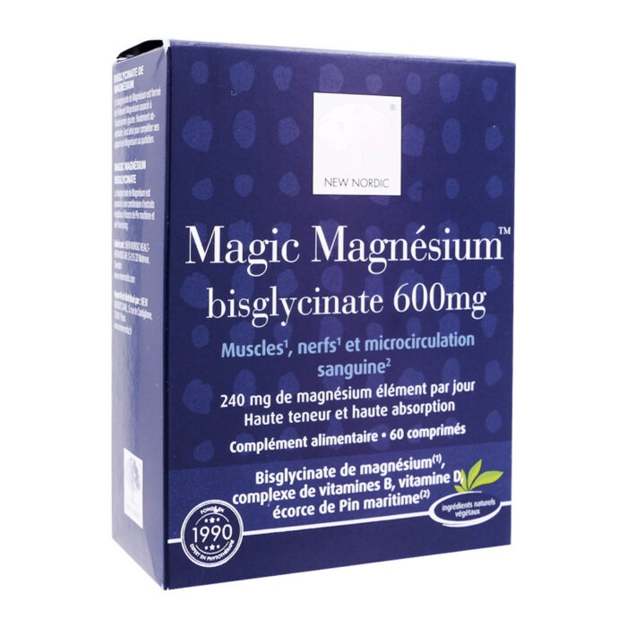 NEW NORDIC MAGIC MAGNÉSIUM BISGLYCINATE 60 COMPRIMÉS