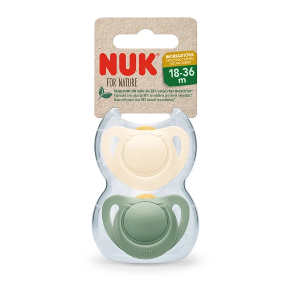 NUK FOR NATURE 18-36 MOIS LOT DE 2 SUCETTES CAOUTCHOUC – Image 2