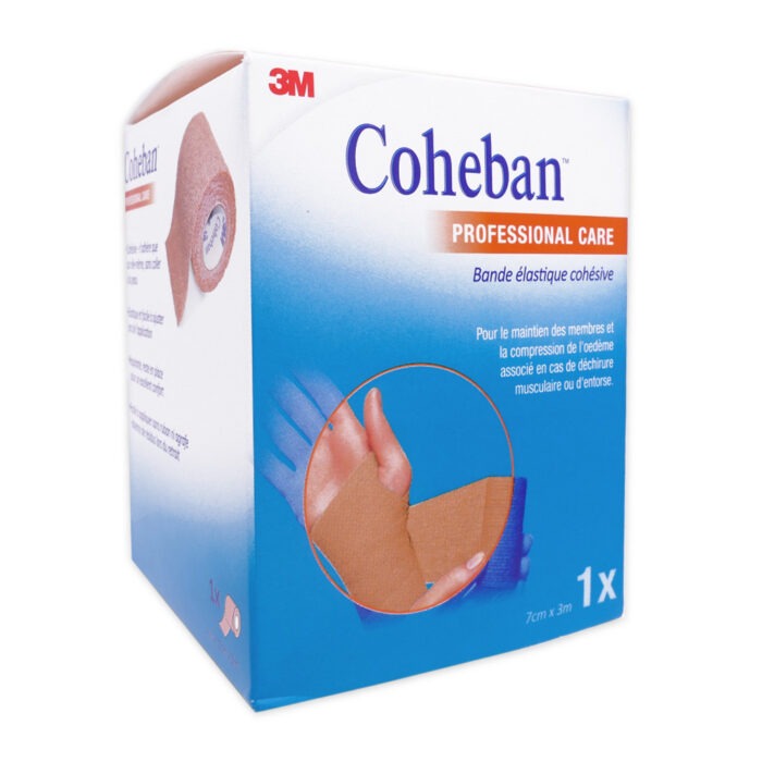 COHEBAN PROFESSIONNAL CARE BANDE ELASTIQUE COHESIVE 7CMX3M CHAIR