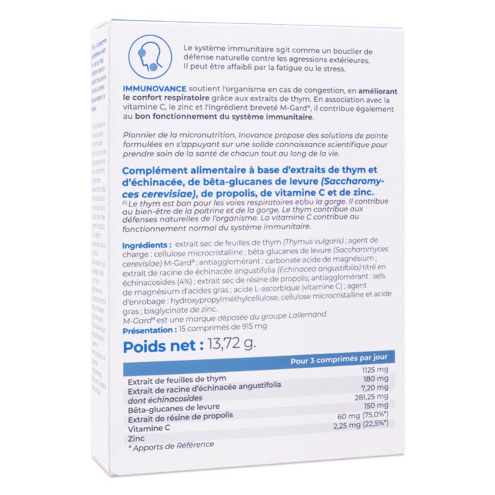 YSONUT INOVANCE IMMUNOVANCE 15 COMPRIMÉS – Image 2