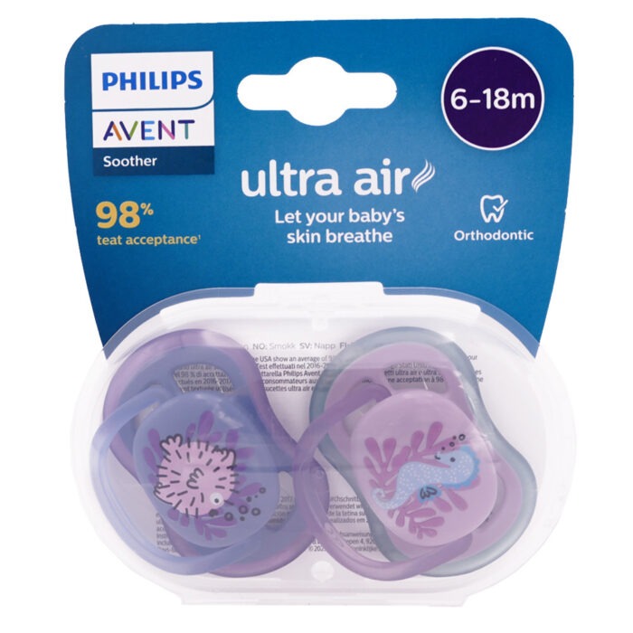 AVENT ULTRA AIR LOT DE 2 SUCETTES 6-18 MOIS